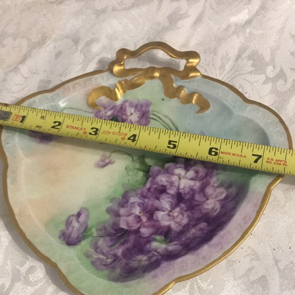 Antique Hand-Painted Porcelain Dish